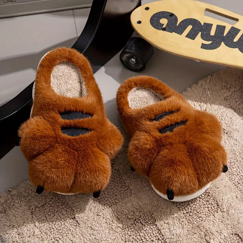 Bear Paw Plush Slippers
