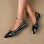 Beatrice Woven Pointed-Toe Ballet Flats