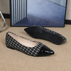 Beatrice Woven Pointed-Toe Ballet Flats