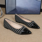 Beatrice Woven Pointed-Toe Ballet Flats