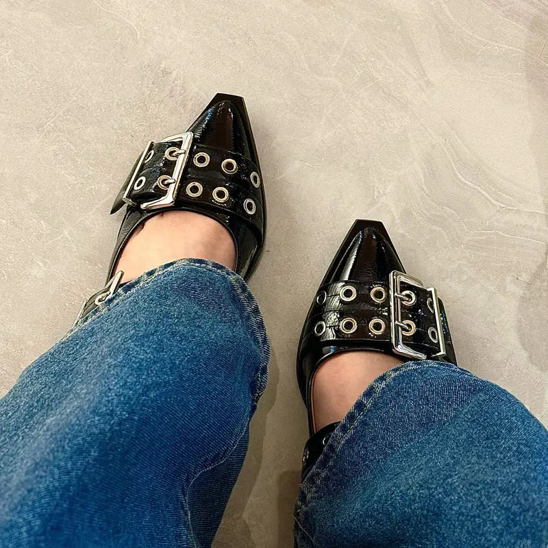 Berlin Buckle Ballet Flats