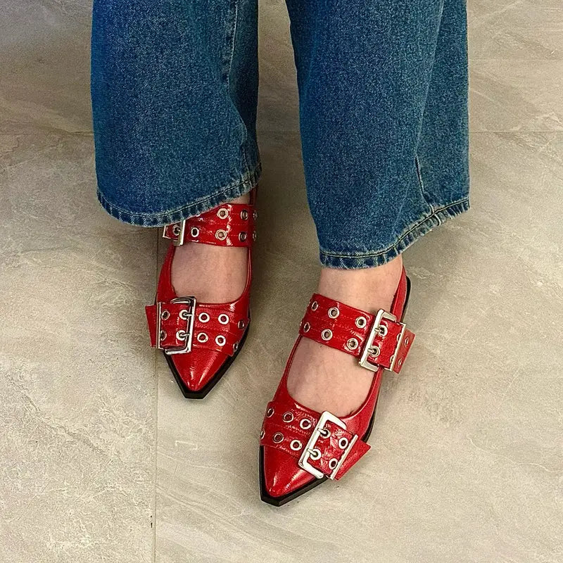 Berlin Buckle Ballet Flats