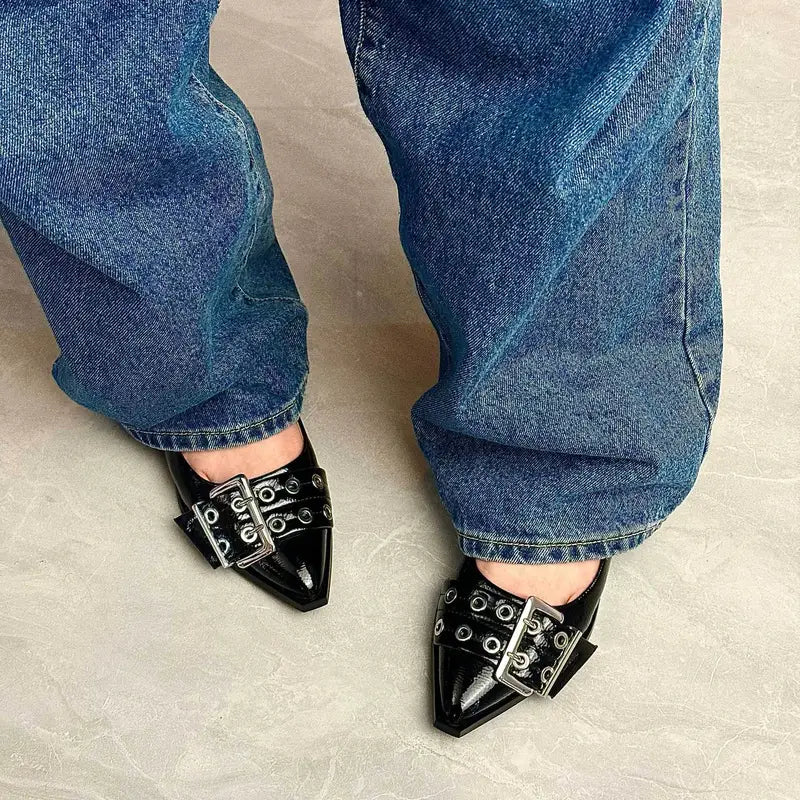 Berlin Buckle Ballet Flats