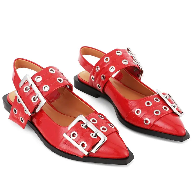 Berlin Buckle Ballet Flats