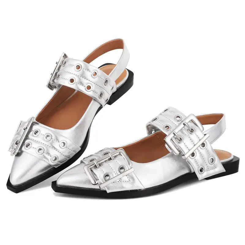 Berlin Buckle Ballet Flats
