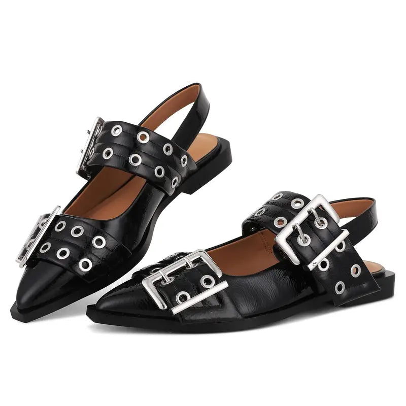 Berlin Buckle Ballet Flats