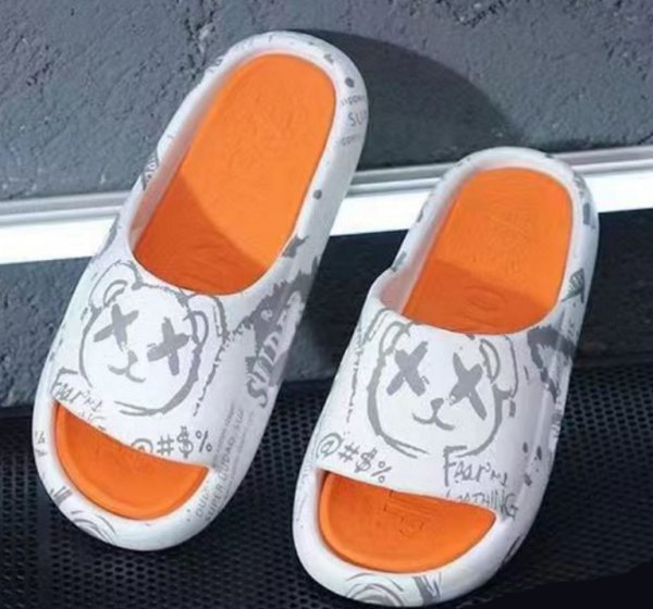 Brick Teddy Bear Cotton Slippers