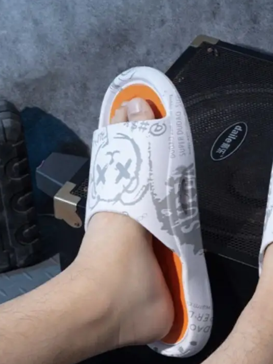 Brick Teddy Bear Cotton Slippers