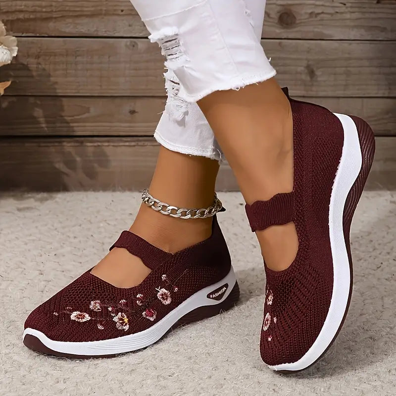 Cherry Cushioned Slip-On Sneakers
