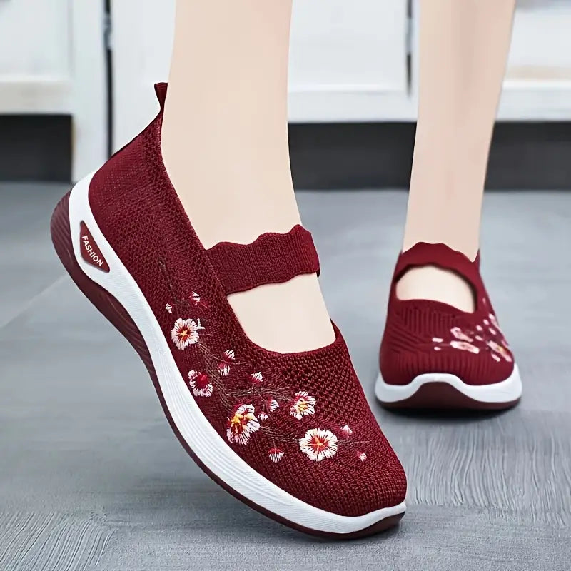 Cherry Cushioned Slip-On Sneakers