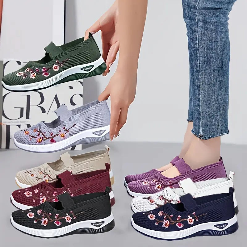 Cherry Cushioned Slip-On Sneakers