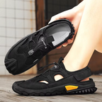 Closed-Toe Leather Sandal
