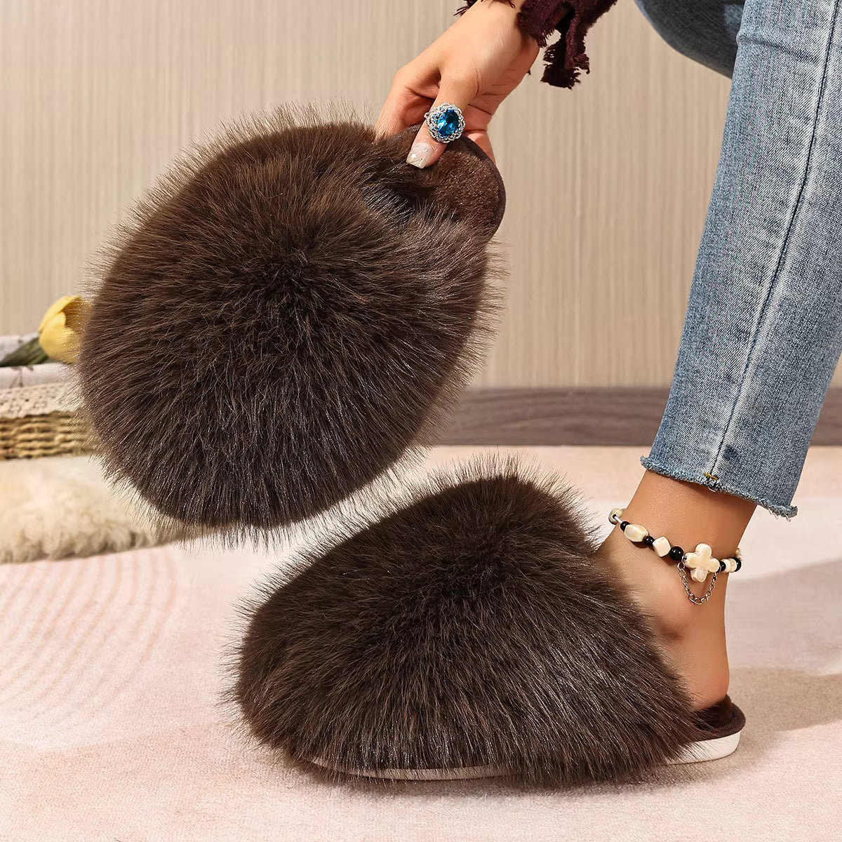 Cloud Fluffy Furry Fuz Slippers