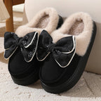 Cloud Winter Bow Slippers