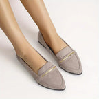 Colette Gold-Trim Ballet Flats