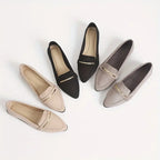 Colette Gold-Trim Ballet Flats