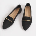 Colette Gold-Trim Ballet Flats