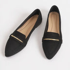 Colette Gold-Trim Ballet Flats
