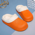 Cotton and Faux Fur Clogs