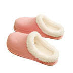 Cotton and Faux Fur Clogs