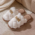 Cozy Colorblock Plaid Slippers