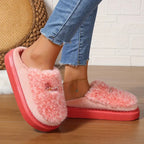 Cozy Pink Plush Slippers