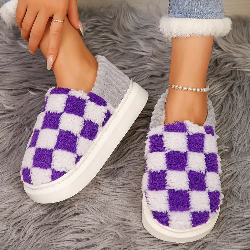 Cozy Plaid Slipper