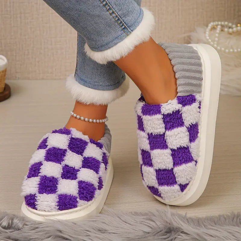 Cozy Plaid Slipper