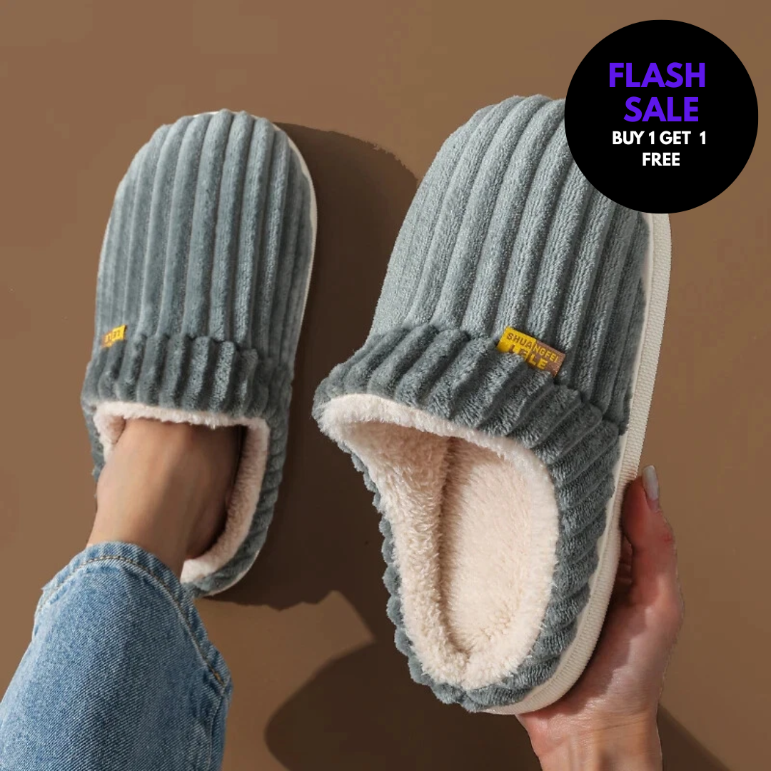 Cozy Plush Flat Slippers