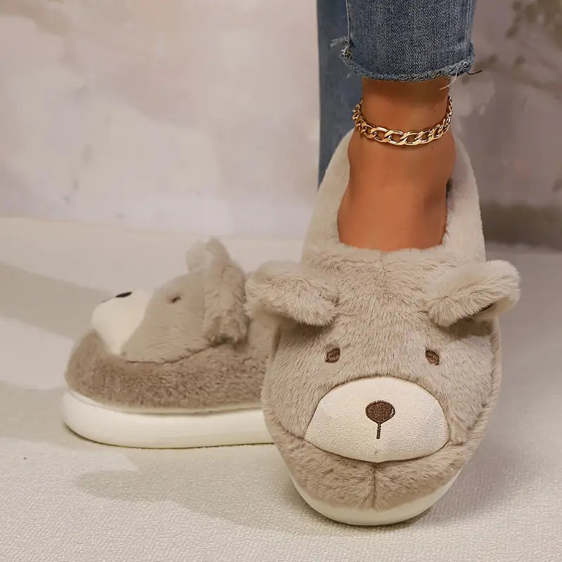 Cozy Teddy Bear Slippers