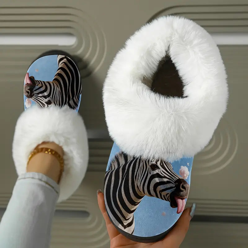 Cozy Zebra Slippers