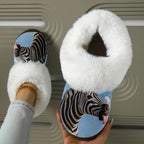 Cozy Zebra Slippers