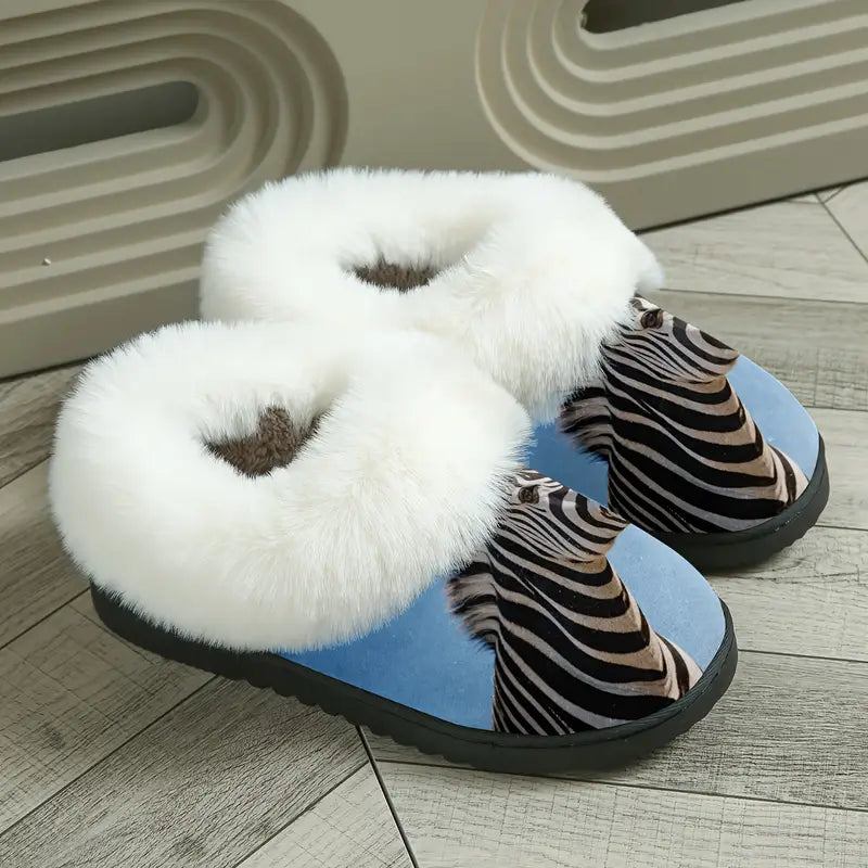 Cozy Zebra Slippers