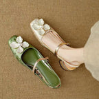 Dahlia Petal Block Heel Pumps
