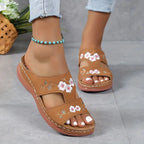 Daisy Wedge Sandals