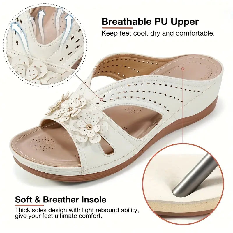 Daisy Wedge Sandals