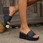 Delilah Buckle Wedges