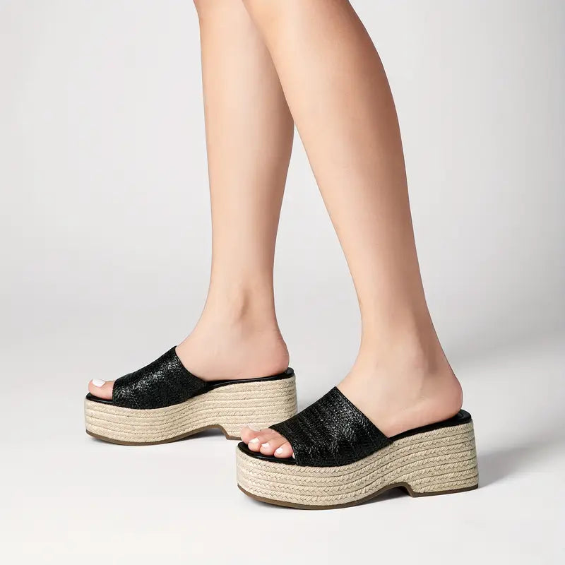 Esme Woven Platform Sandals