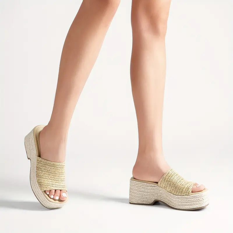 Esme Woven Platform Sandals