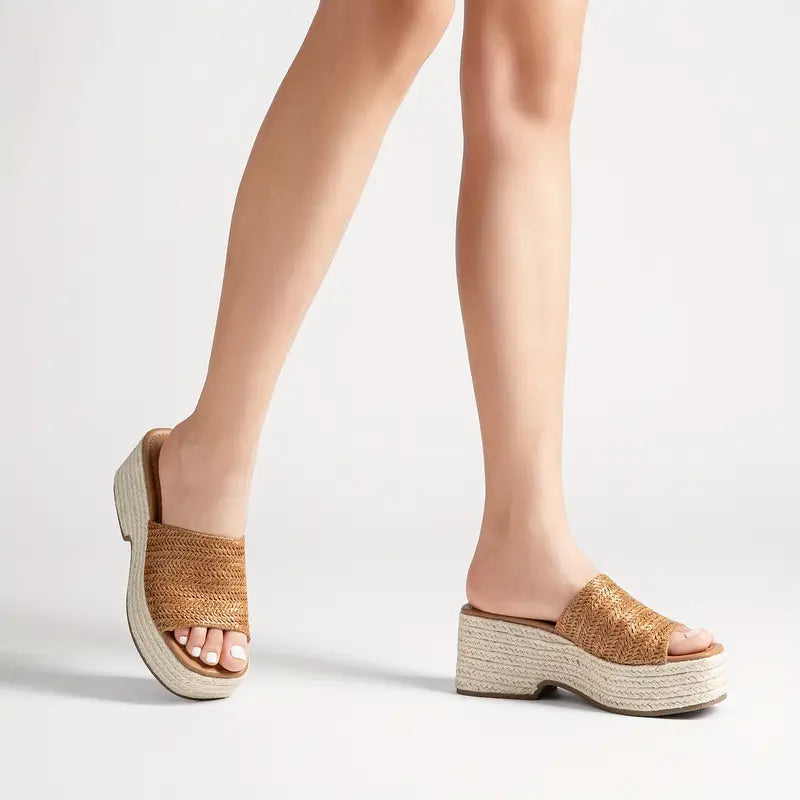 Esme Woven Platform Sandals