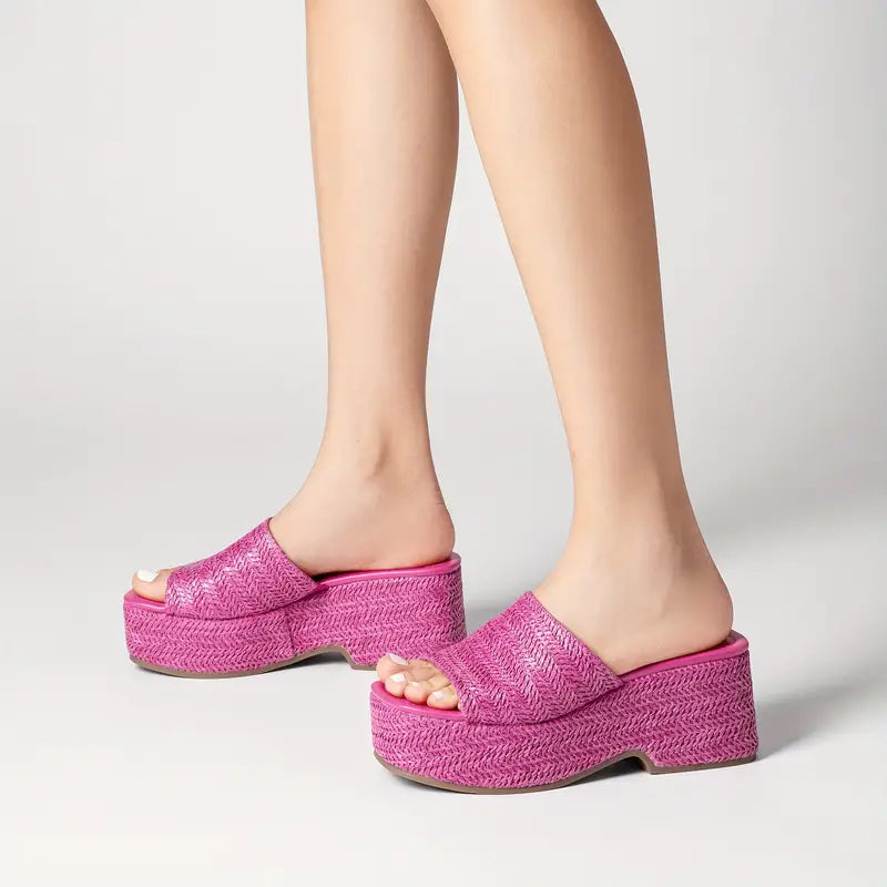 Esme Woven Platform Sandals