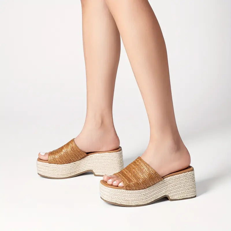 Esme Woven Platform Sandals