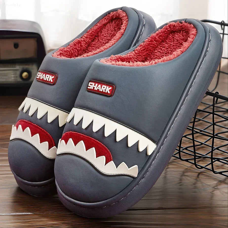 Faux Fur Shark Slippers