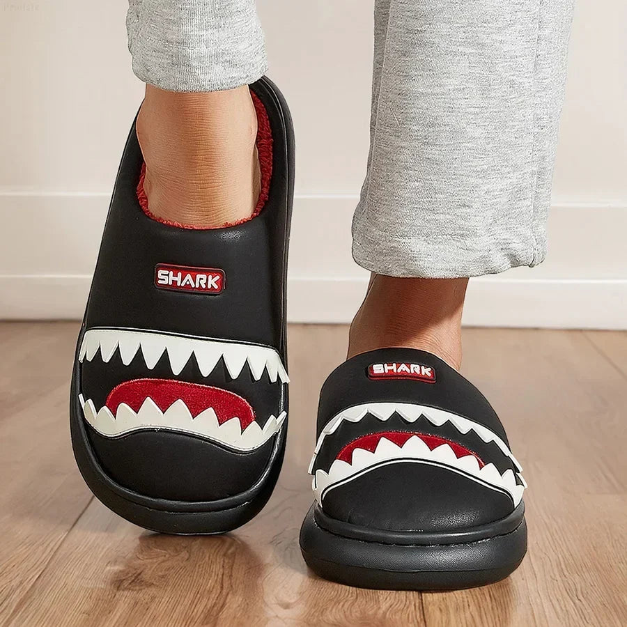 Faux Fur Shark Slippers