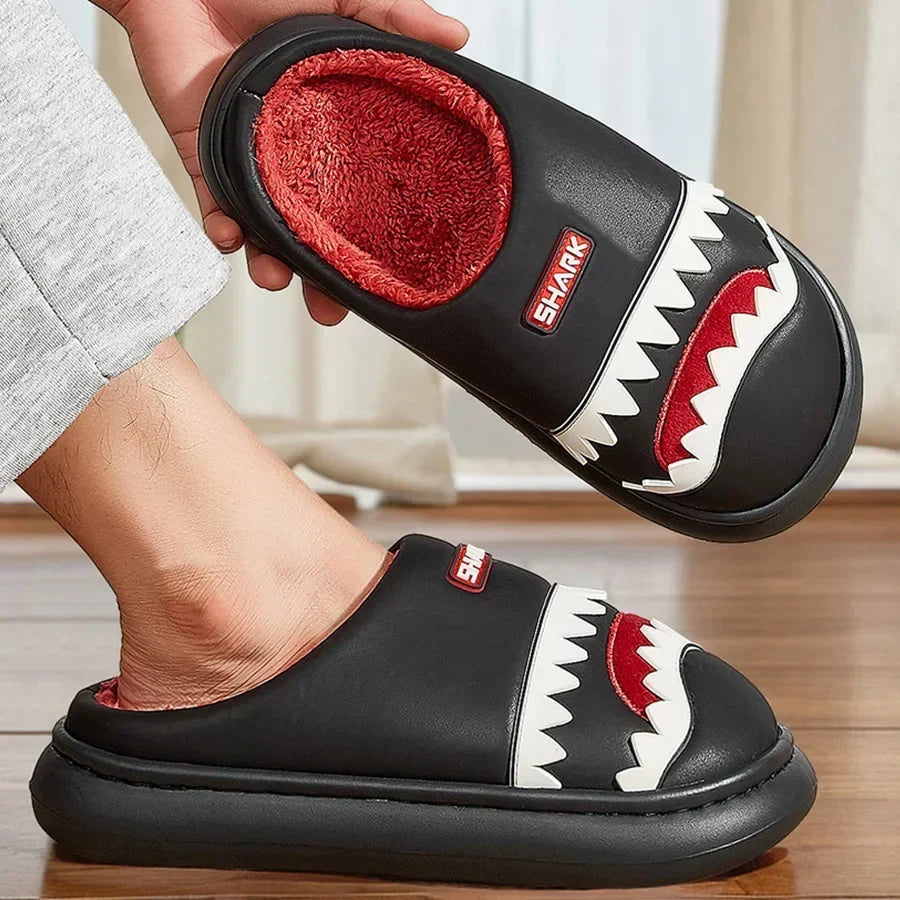 Faux Fur Shark Slippers