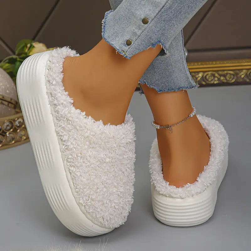 Faux Fur Slip-On Mules
