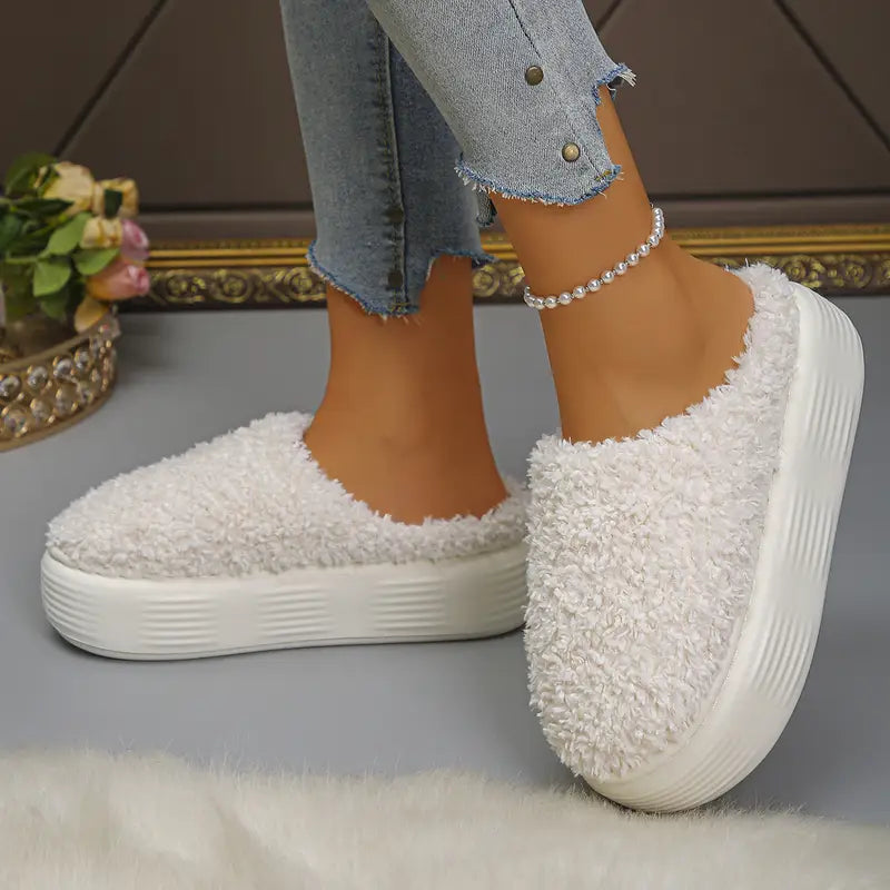 Faux Fur Slip-On Mules