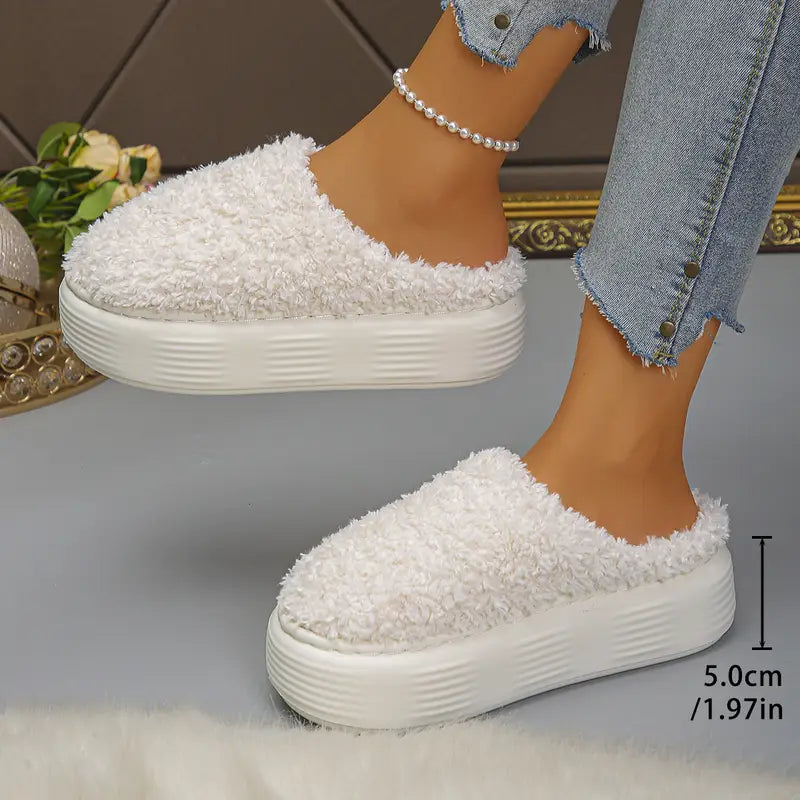 Faux Fur Slip-On Mules