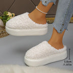Faux Fur Slip-On Mules