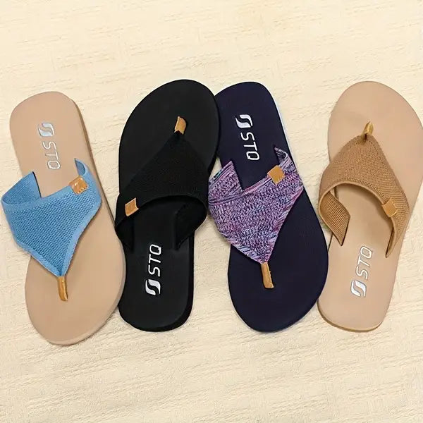 Flora Knit Flip-Flops